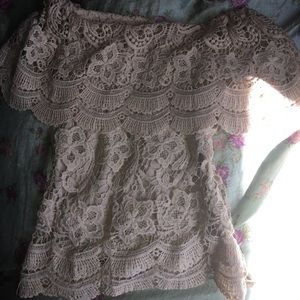 LACE BEIGE SHIRT